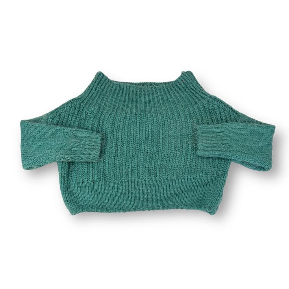 Kayla’s Armoire Green Fuzzy Sweater Size Large